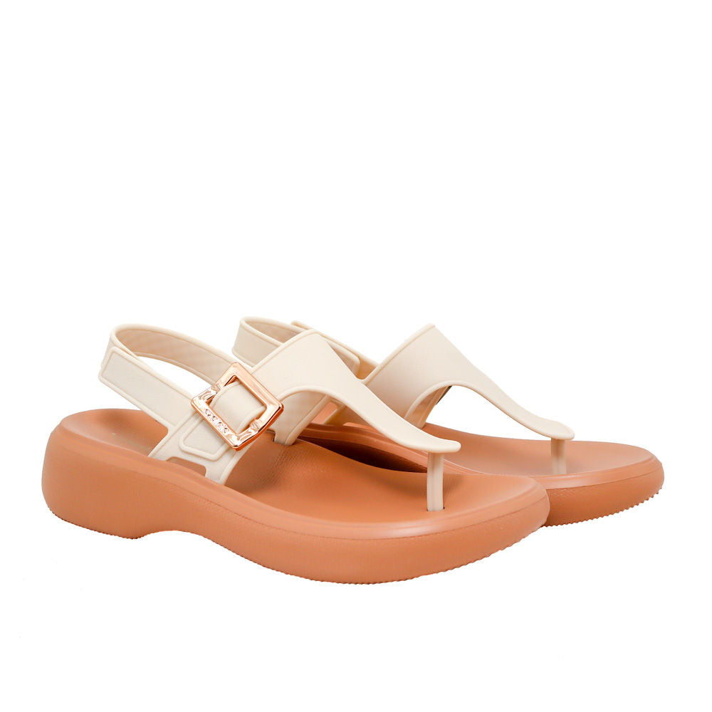 Sandalia beige x amareto para mujer AZAL18536