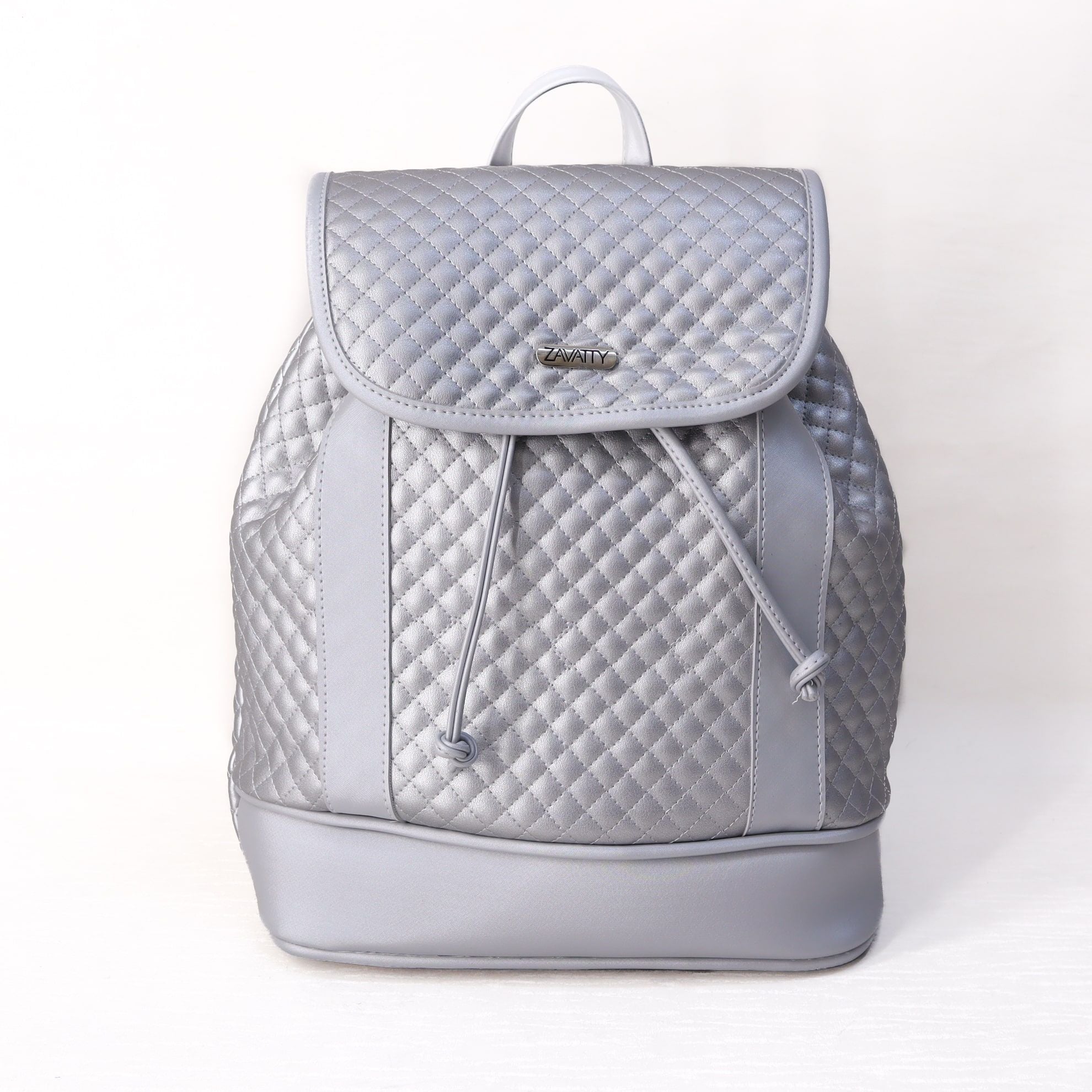 Morral acolchado plateado para mujer BOL338-1