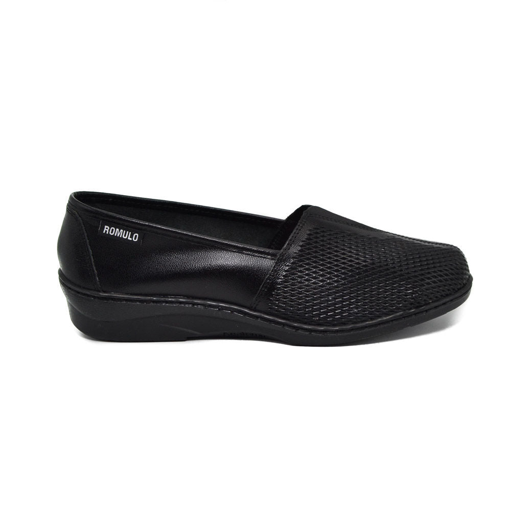 Mocassin negro para mujer RO2763