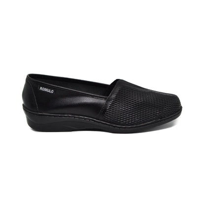 Mocassin negro para mujer RO2763