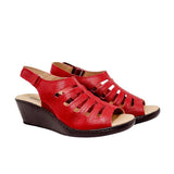 Sandalia plana rojo para mujer RO5032