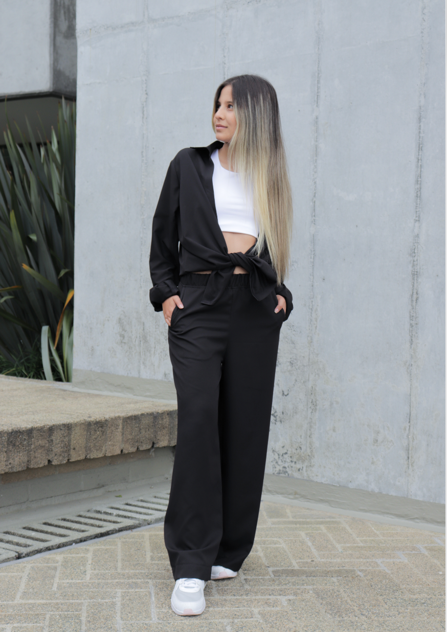 Set para mujer Chloe en color Negro - ZAVATTY-tenis-tacones-botines-zapatos-para-mujer