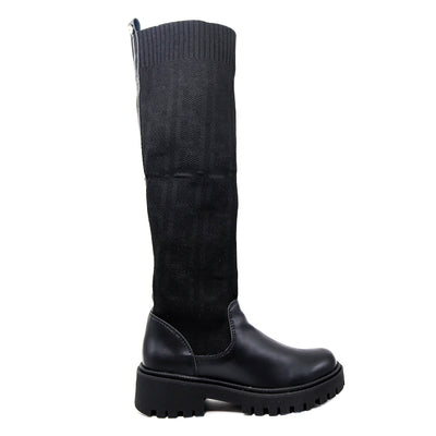 Bota negro x negro para mujer TA302