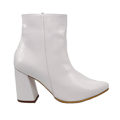 Botin blanco charol para mujer 7515-Z411