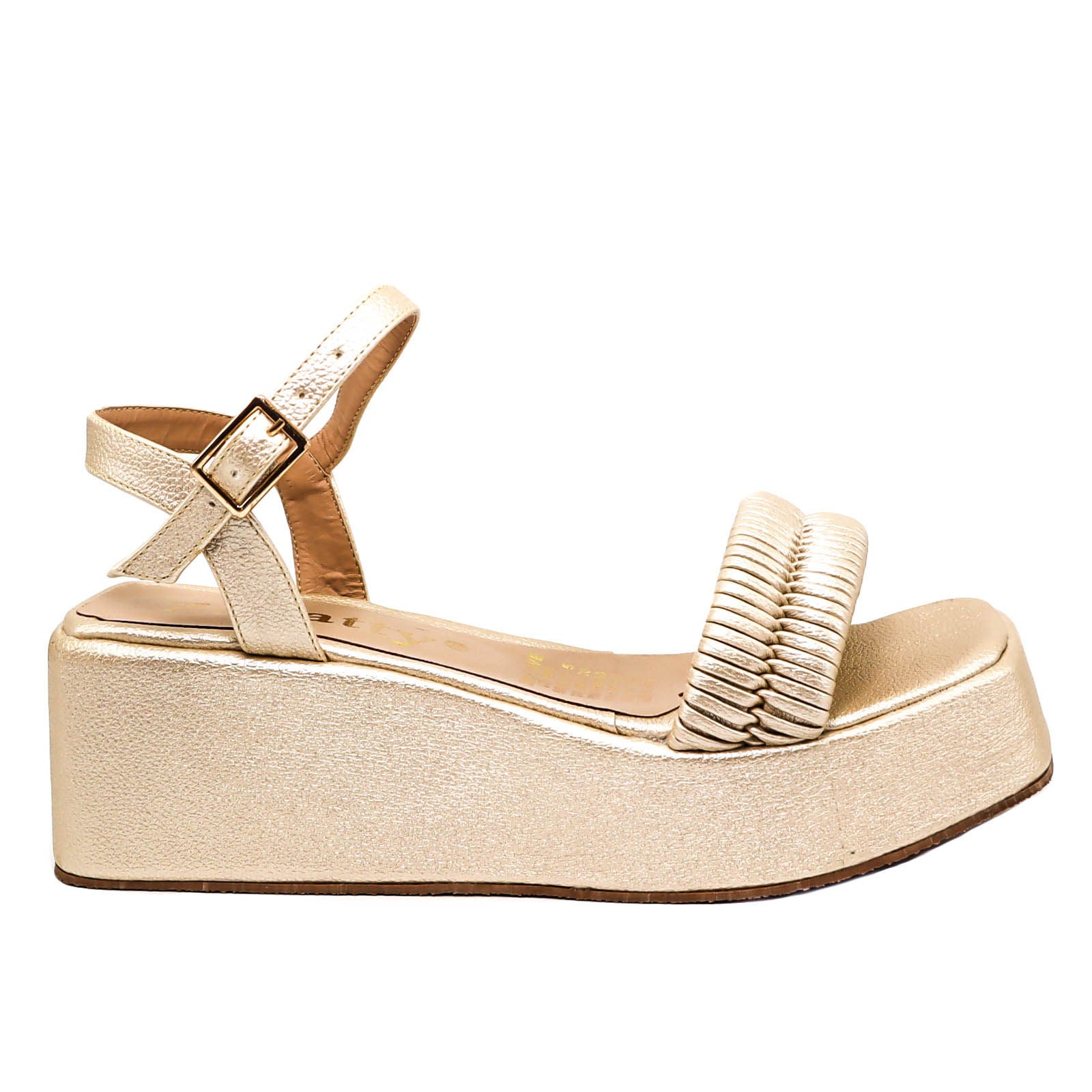 Plataforma baja champaña para mujer 1364-Z101