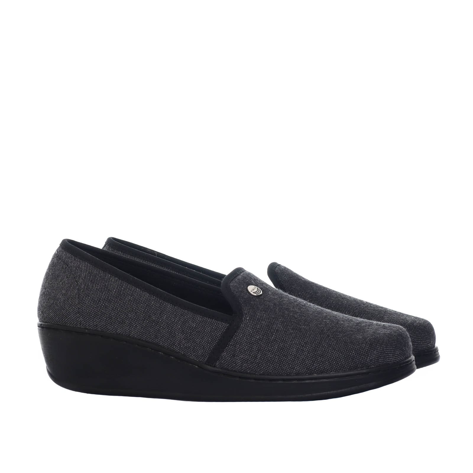Romulo cerrado negro gris para mujer RO3174