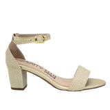 Sandalia tacon champaña para mujer 2140-Z148
