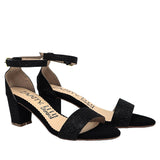 Sandalia tacon negro para mujer 2140-Z148