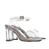 Sandalia tacon plateado para mujer 2465-Z148