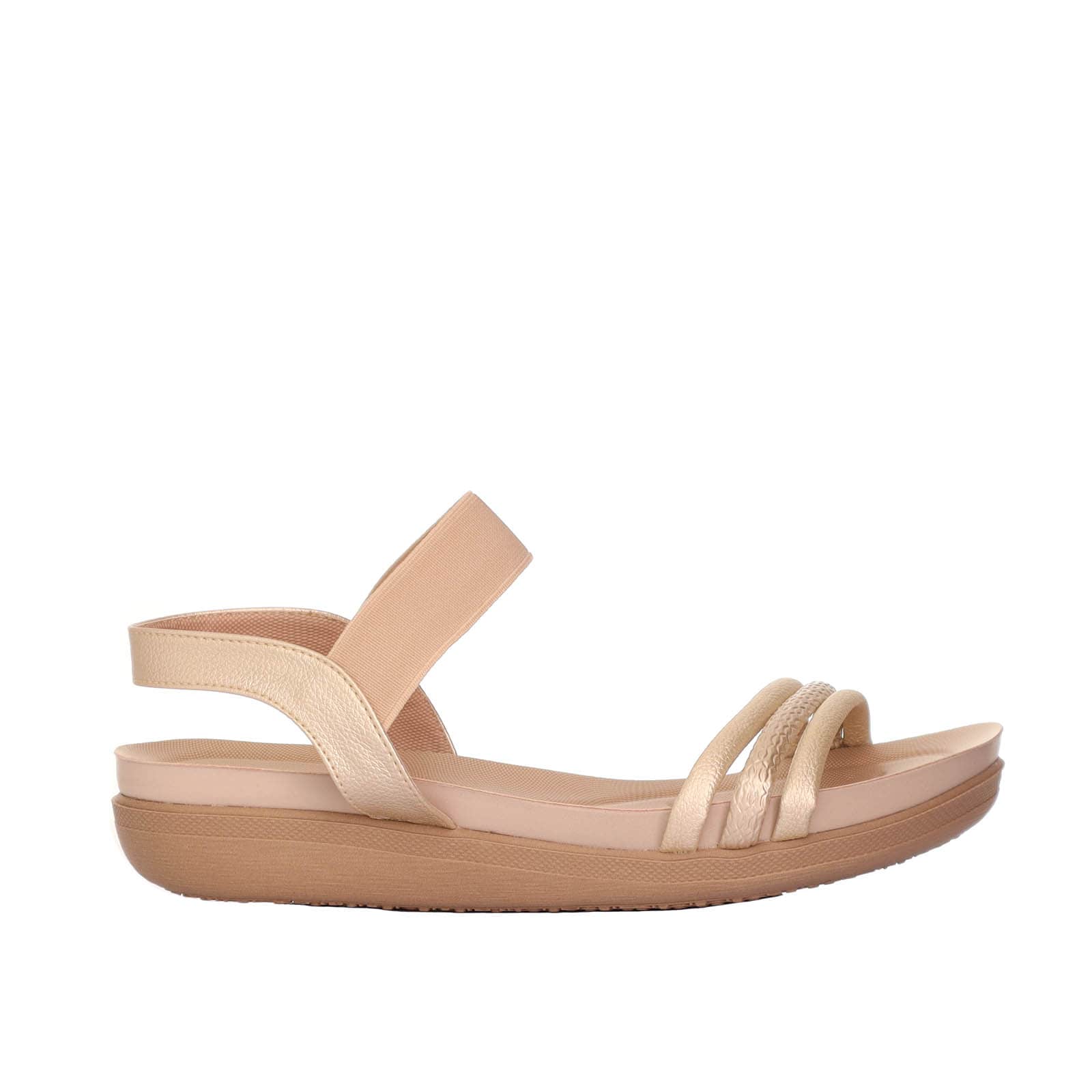Sandalia plana champaña para mujer 955-Z83