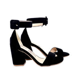 Sandalia tacon negro nobuck para mujer J07-Z471