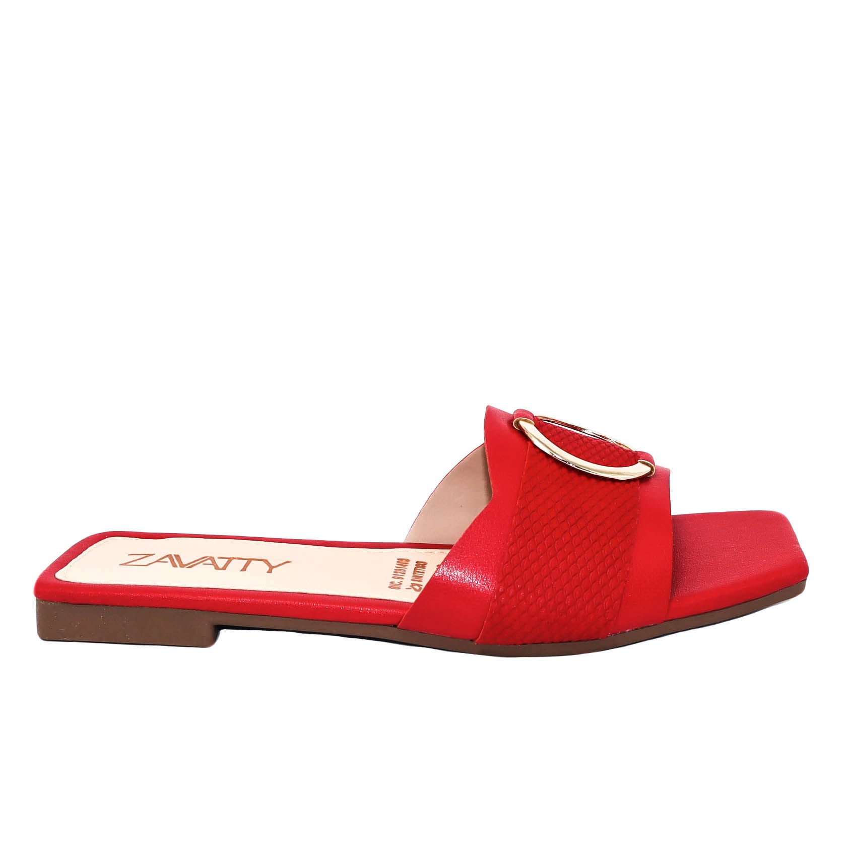 Sandalia plana rojo para mujer V593-Z84