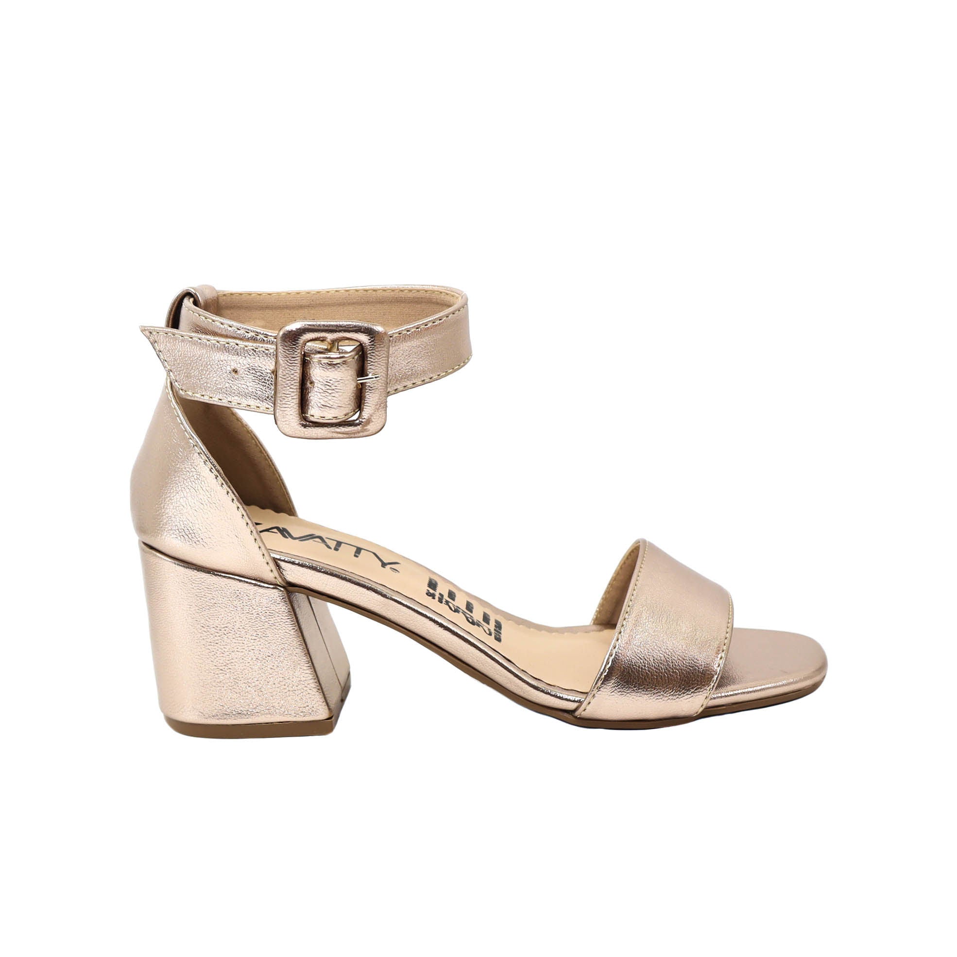 Sandalia tacon oro rosa metalizado para mujer 2350-Z148