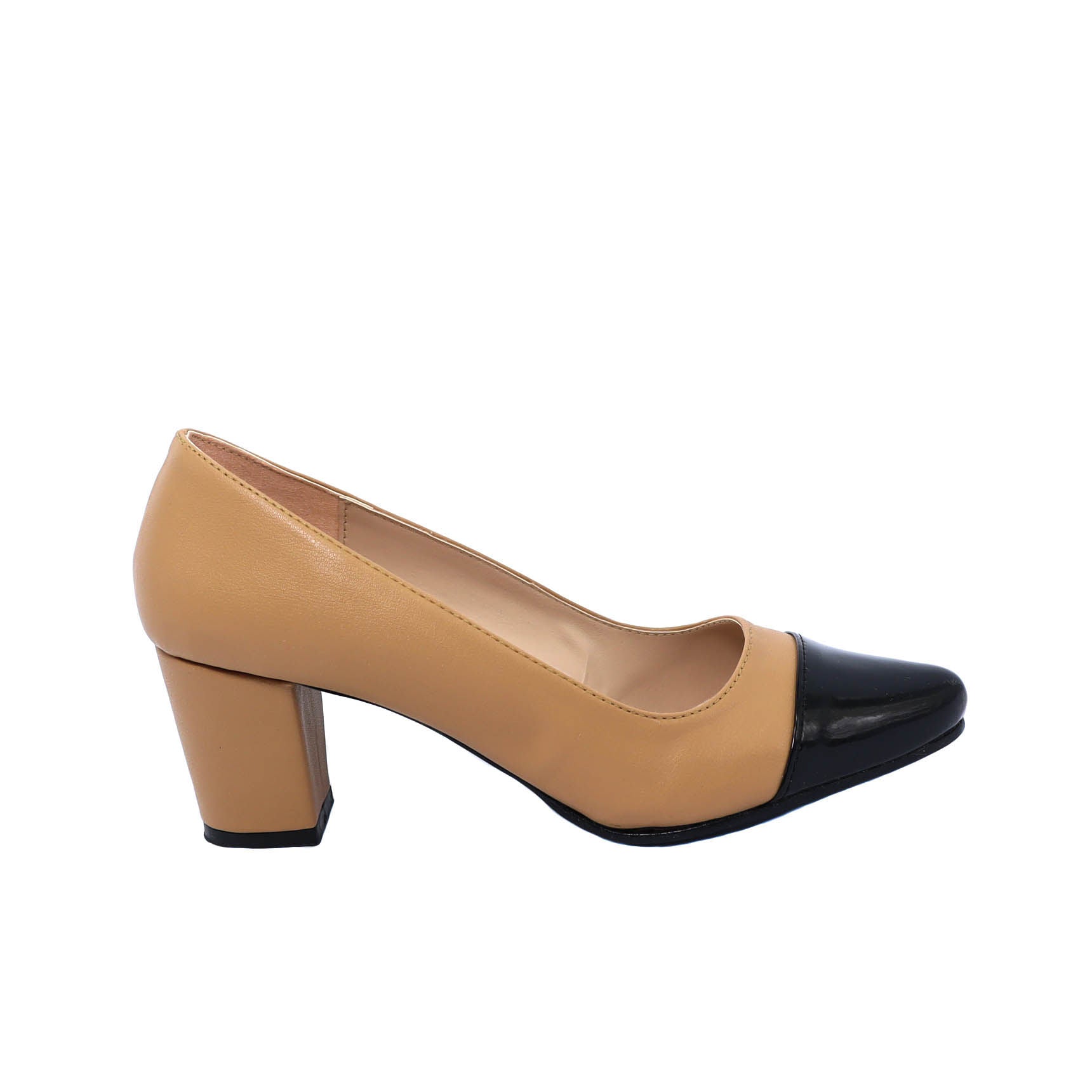 Tacon negro charol x almendra para mujer 8060-Z140