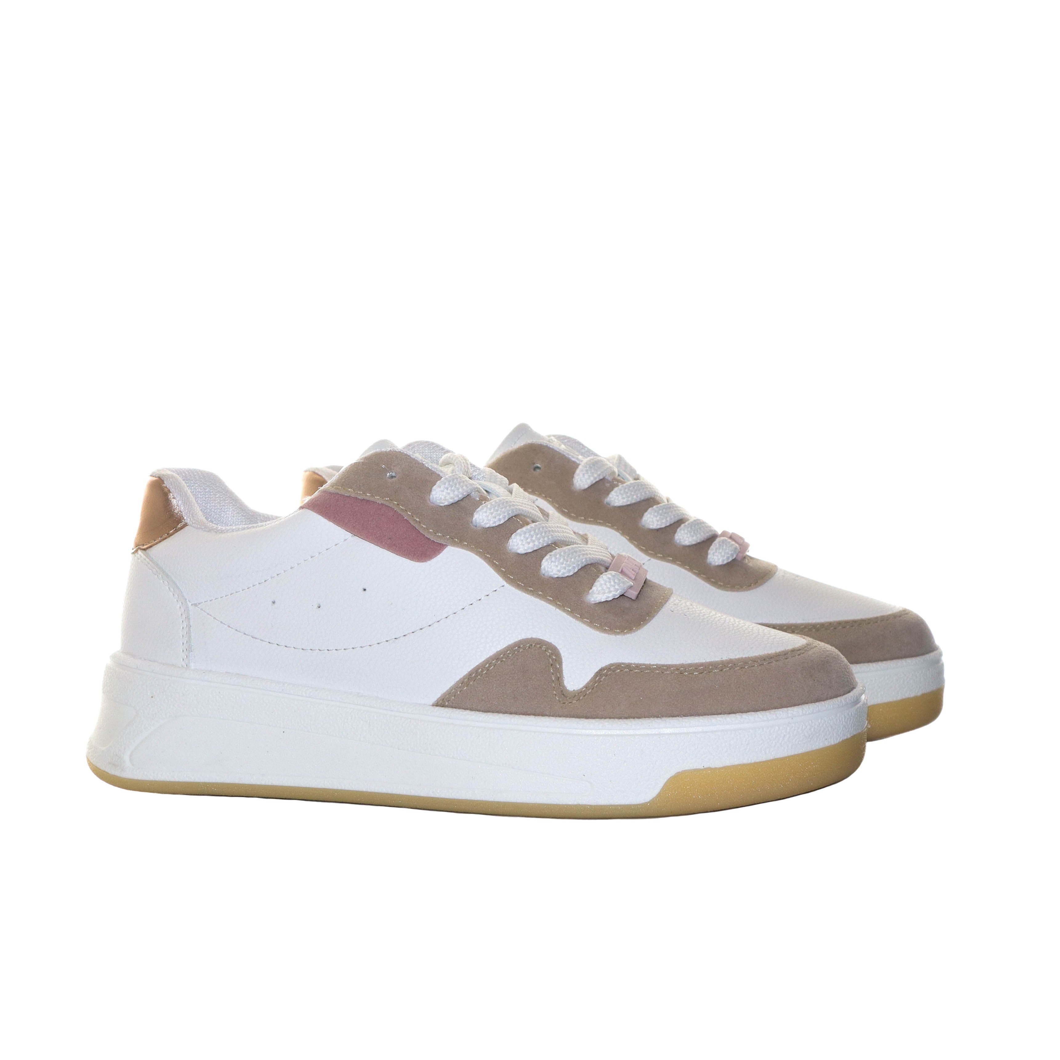 Tenis talco x gris x rosa para mujer TA879