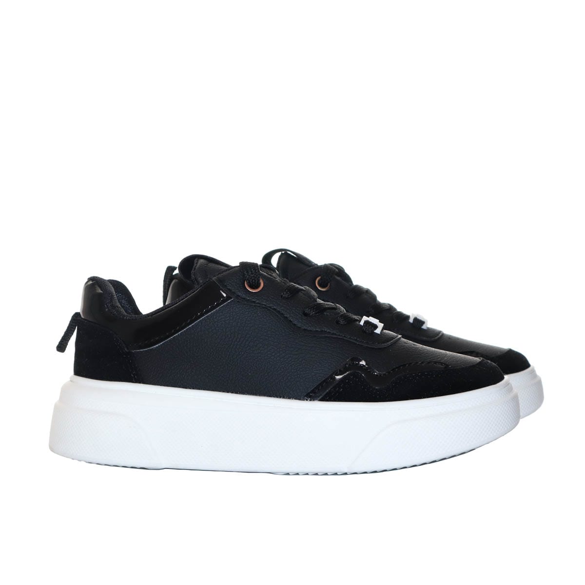 Tenis negro x charol para mujer TA890
