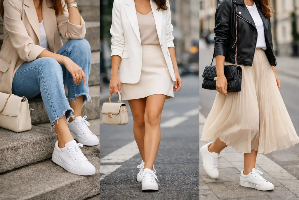 Tenis blancos para outfits mujer: cómo usarlos