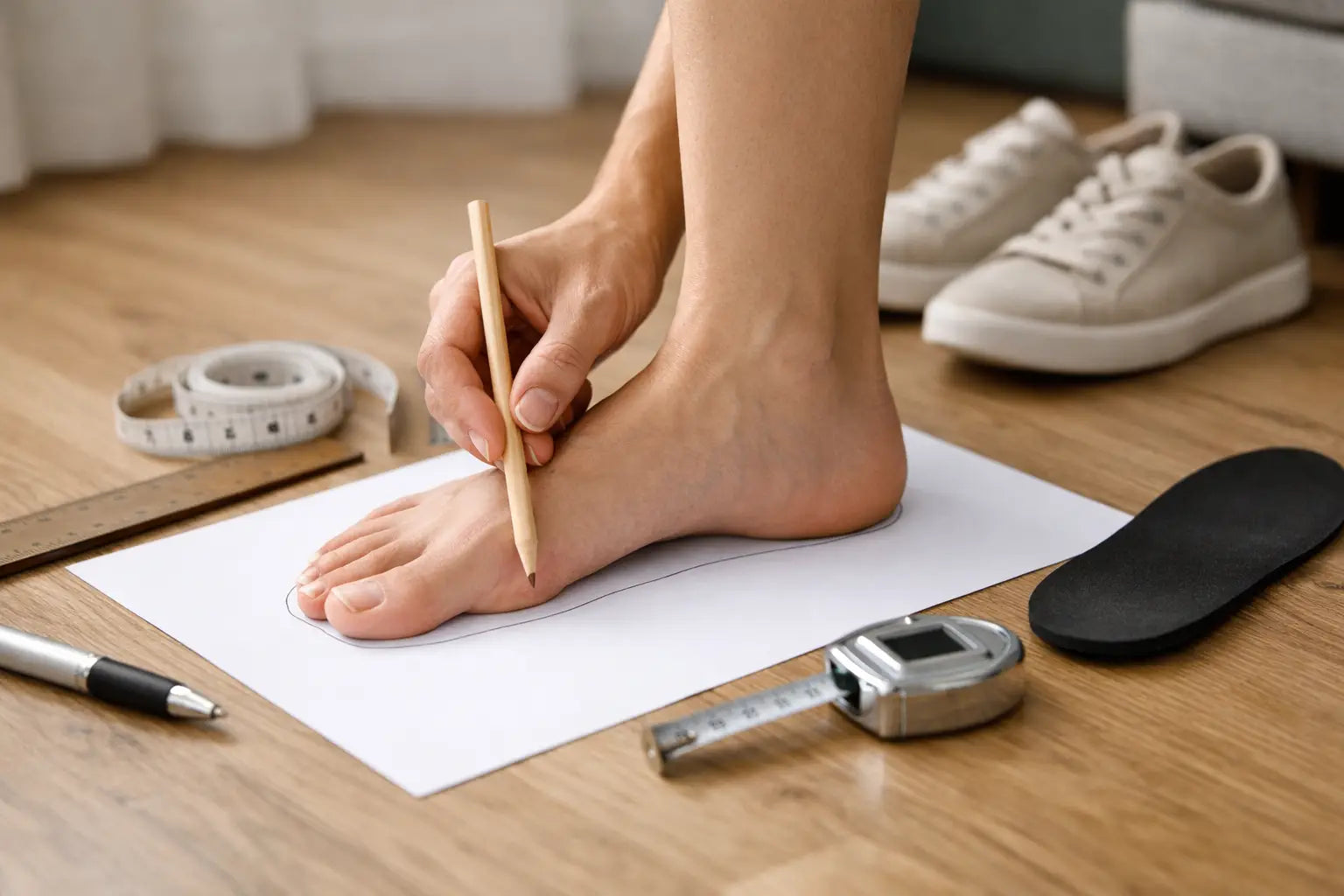 Cómo medir tu pie correctamente en casa