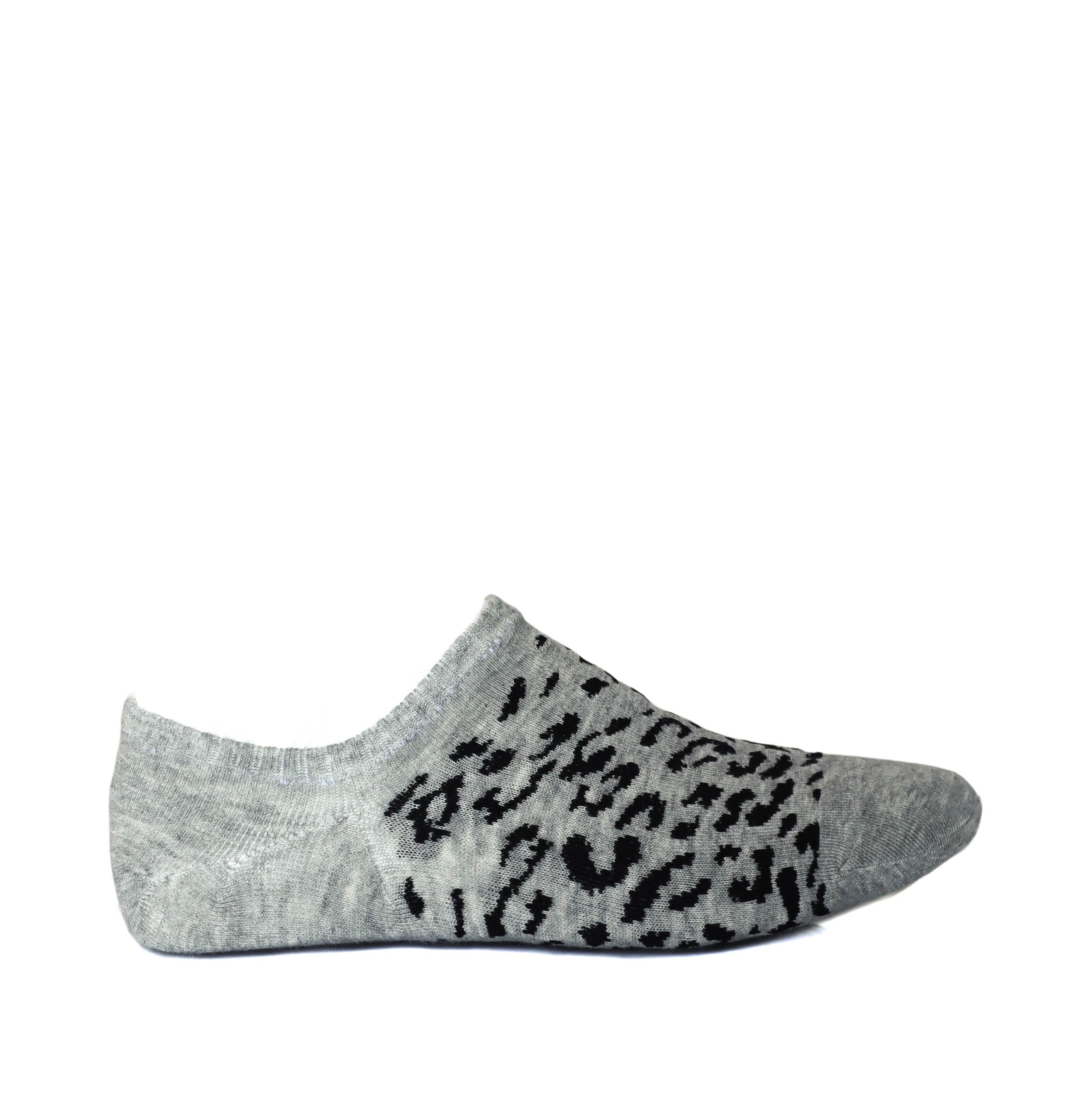 Media tobillera color gris x animal print Ref19