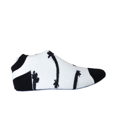 Media tobillera blanco x negro Ref1