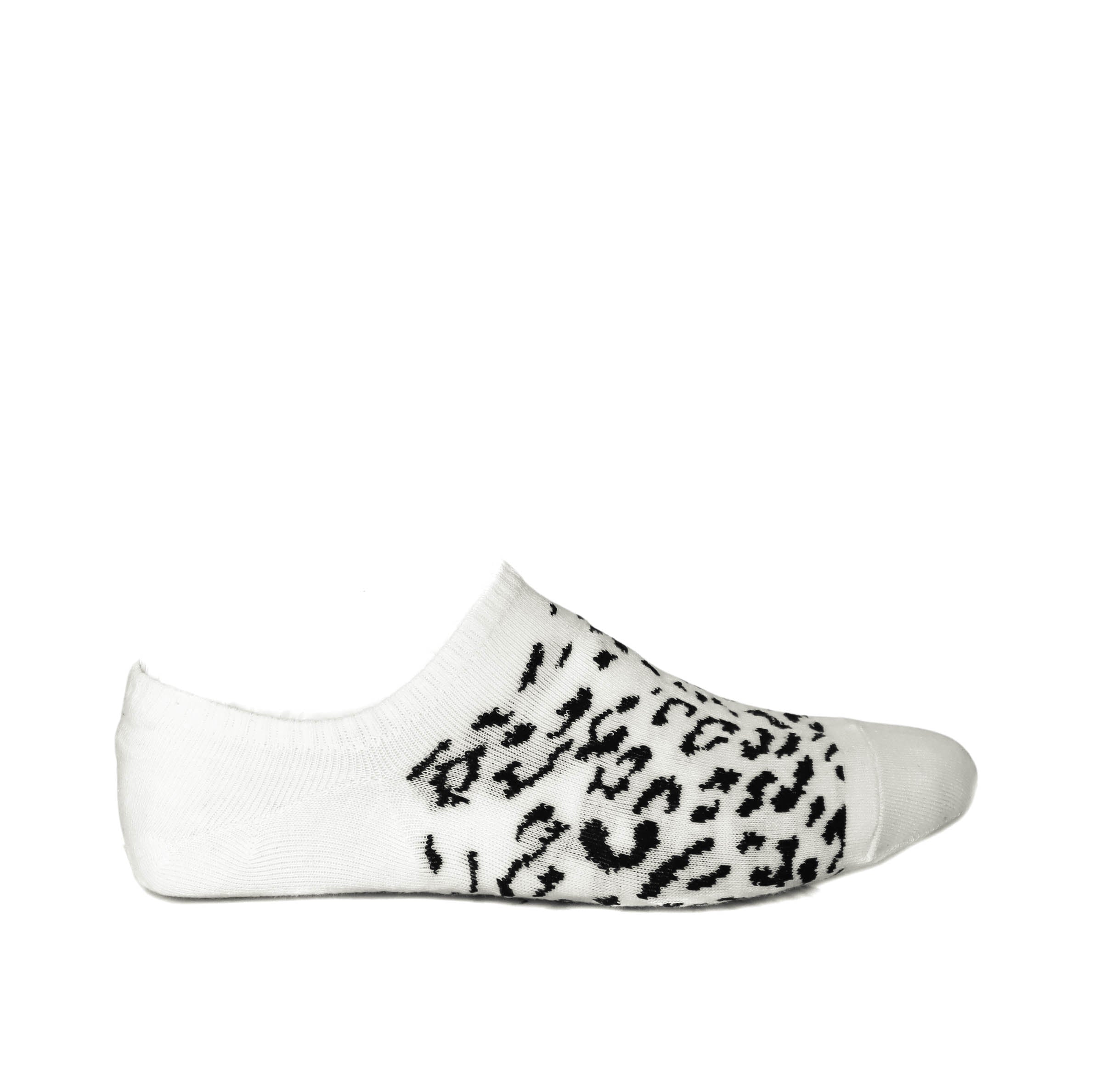Media tobillera color blanco x animal print Ref21
