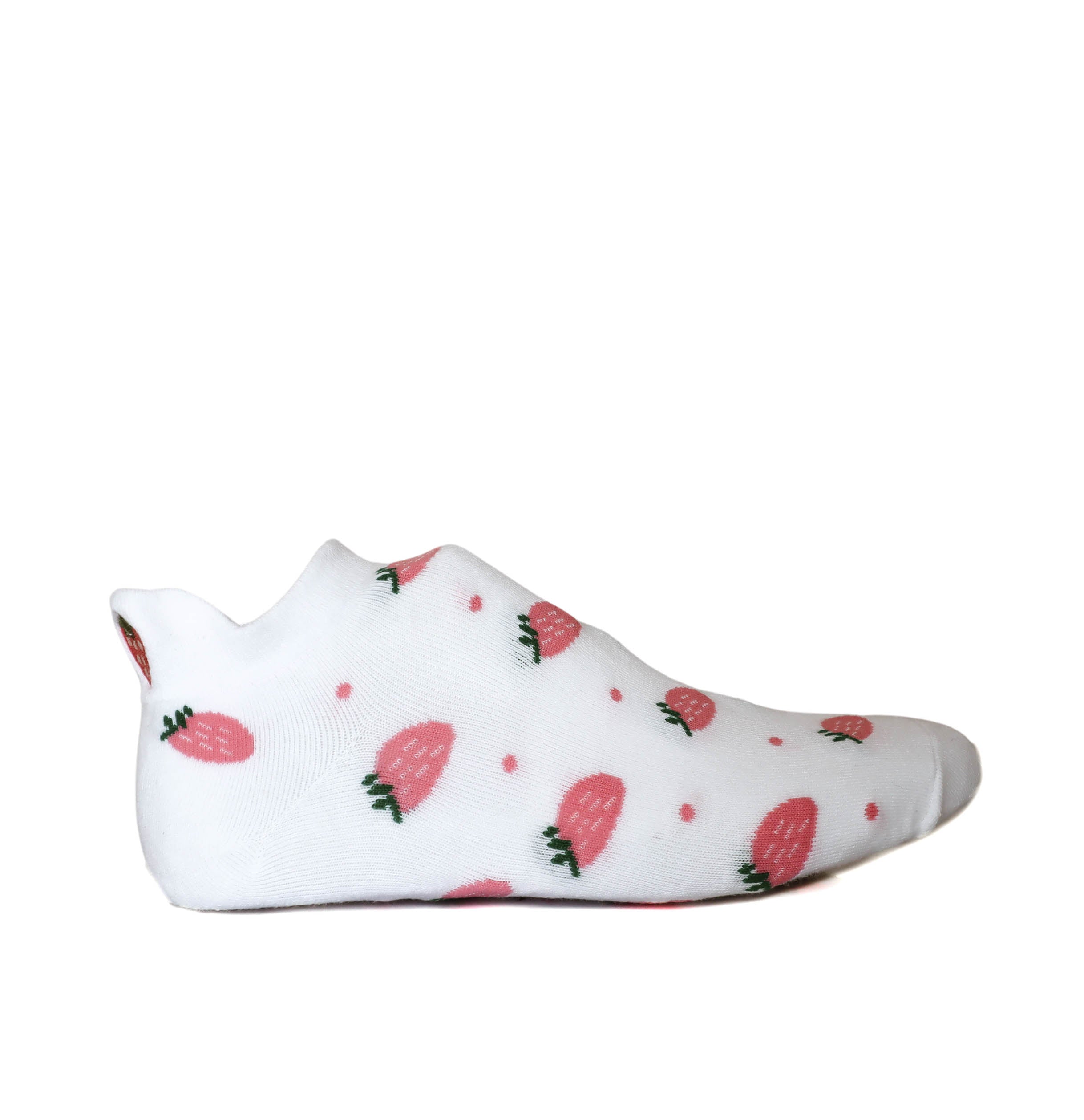 Media tobillera color blanco x Straw Berry Ref22