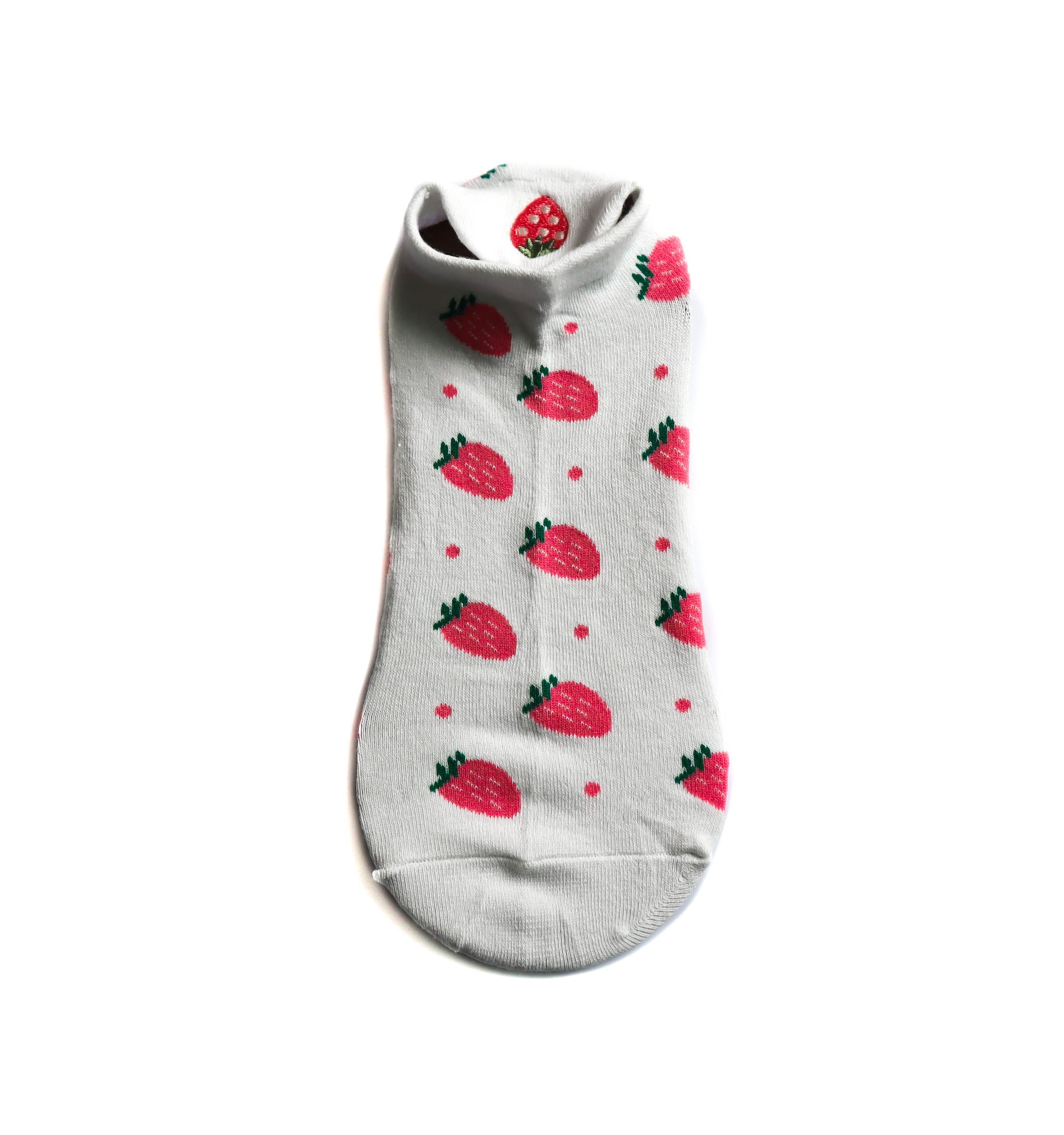 Media tobillera color blanco x Straw Berry Ref22