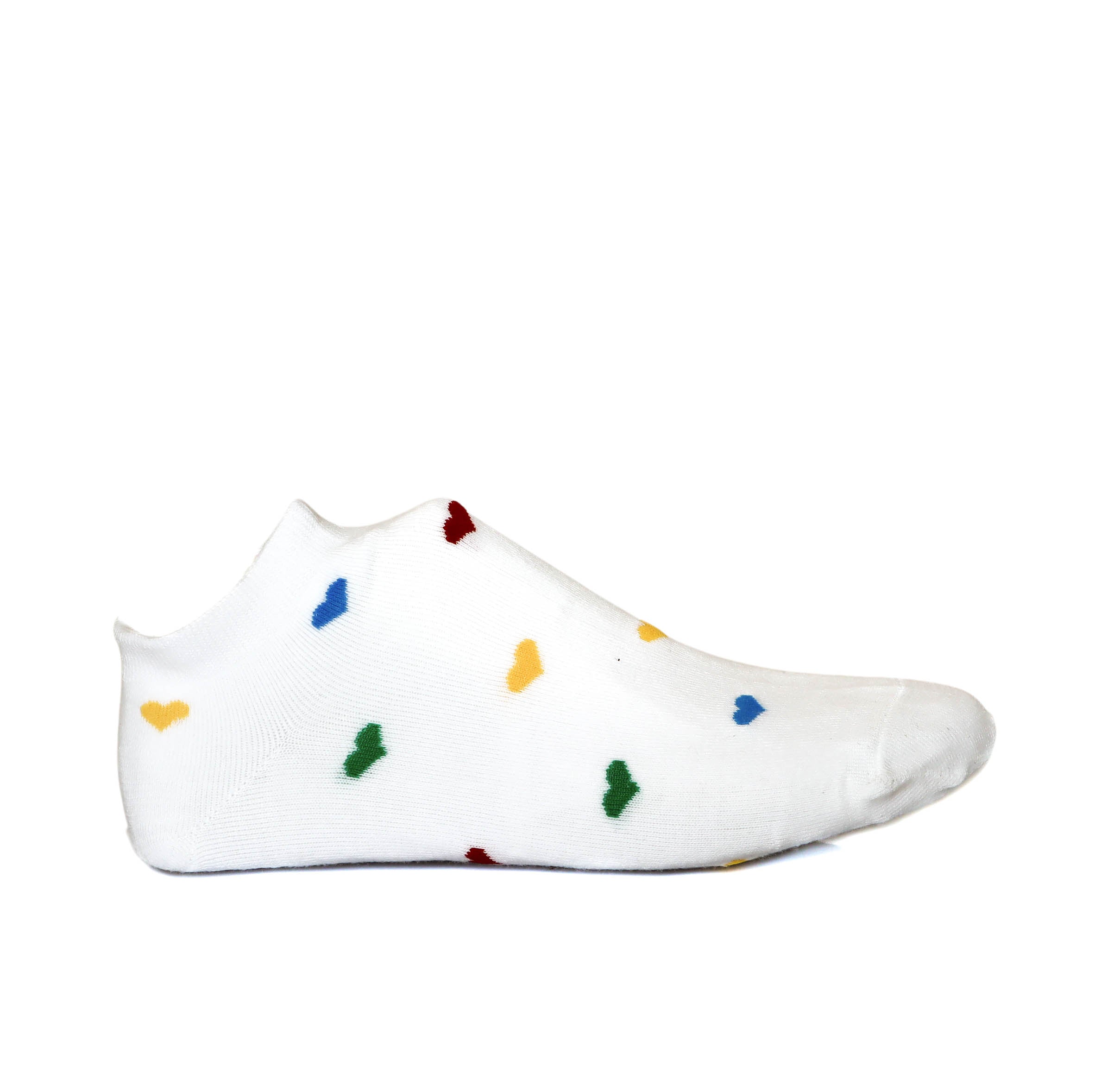 Media tobillera color blanco x corazones Ref25