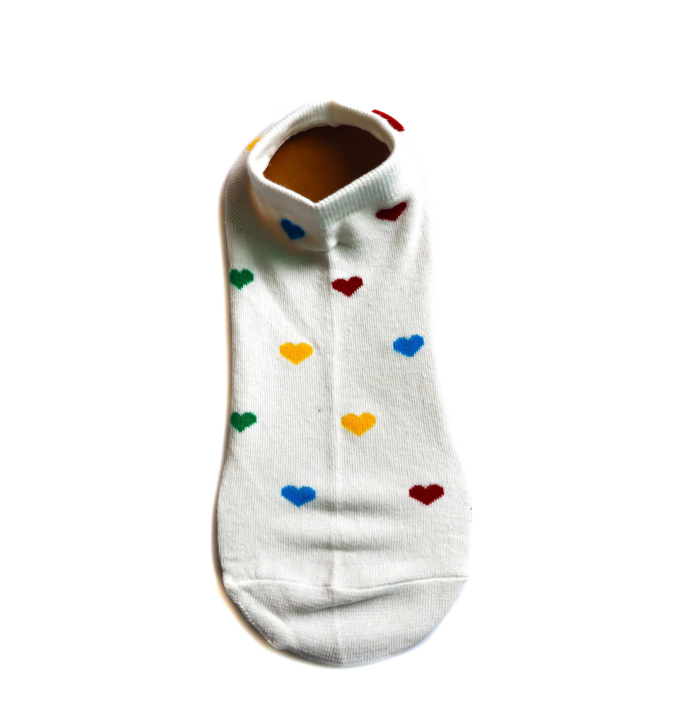 Media tobillera color blanco x corazones Ref25
