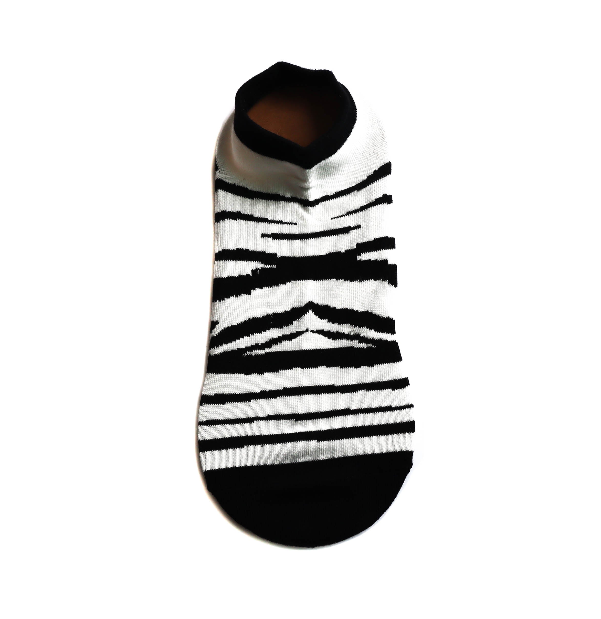 Media tobillera color blanco x negro Ref27