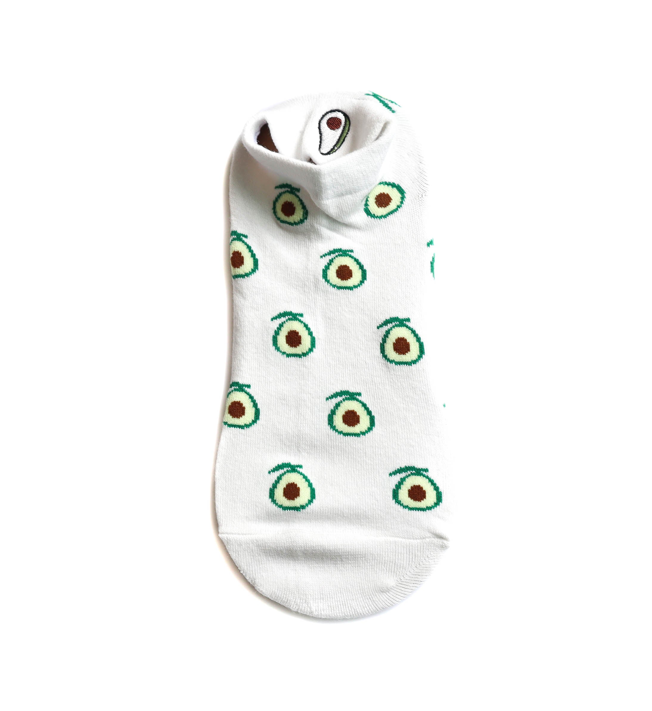 Media tobillera color blanco x verde Ref5