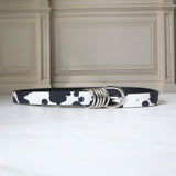 Correa vaca print negro para mujer BELT16-Z390