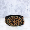 Correa animal print miel para mujer BELT301