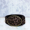 Correa animal print negro para mujer BELT301