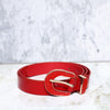 Correa rojo charol para mujer BELT9-Z390