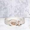 Correa taupe charol para mujer BELT9-Z390