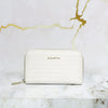 Billetera pequeña blanco perla para mujer BI21392-1