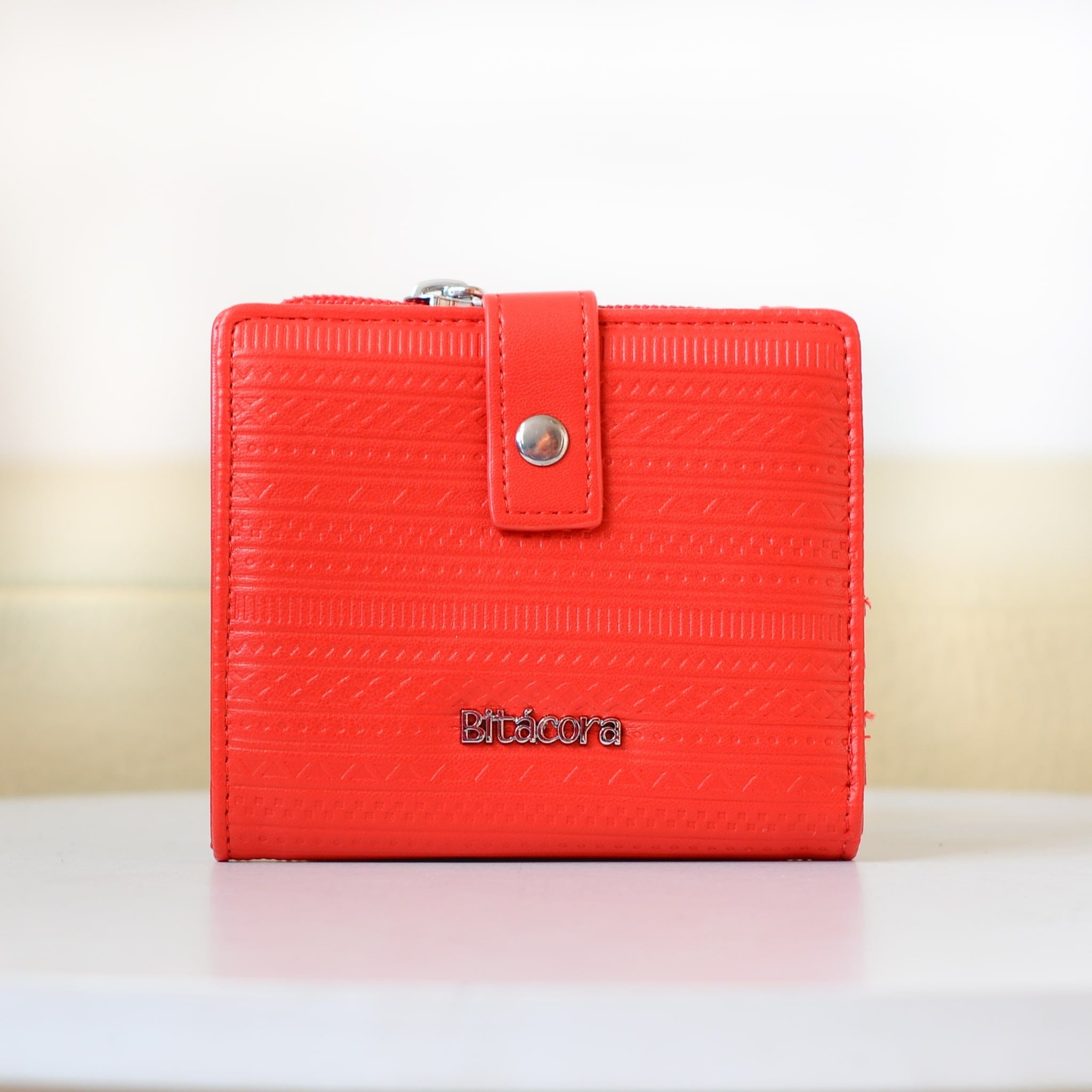 Billetera pequeña rojo para mujer BI2142