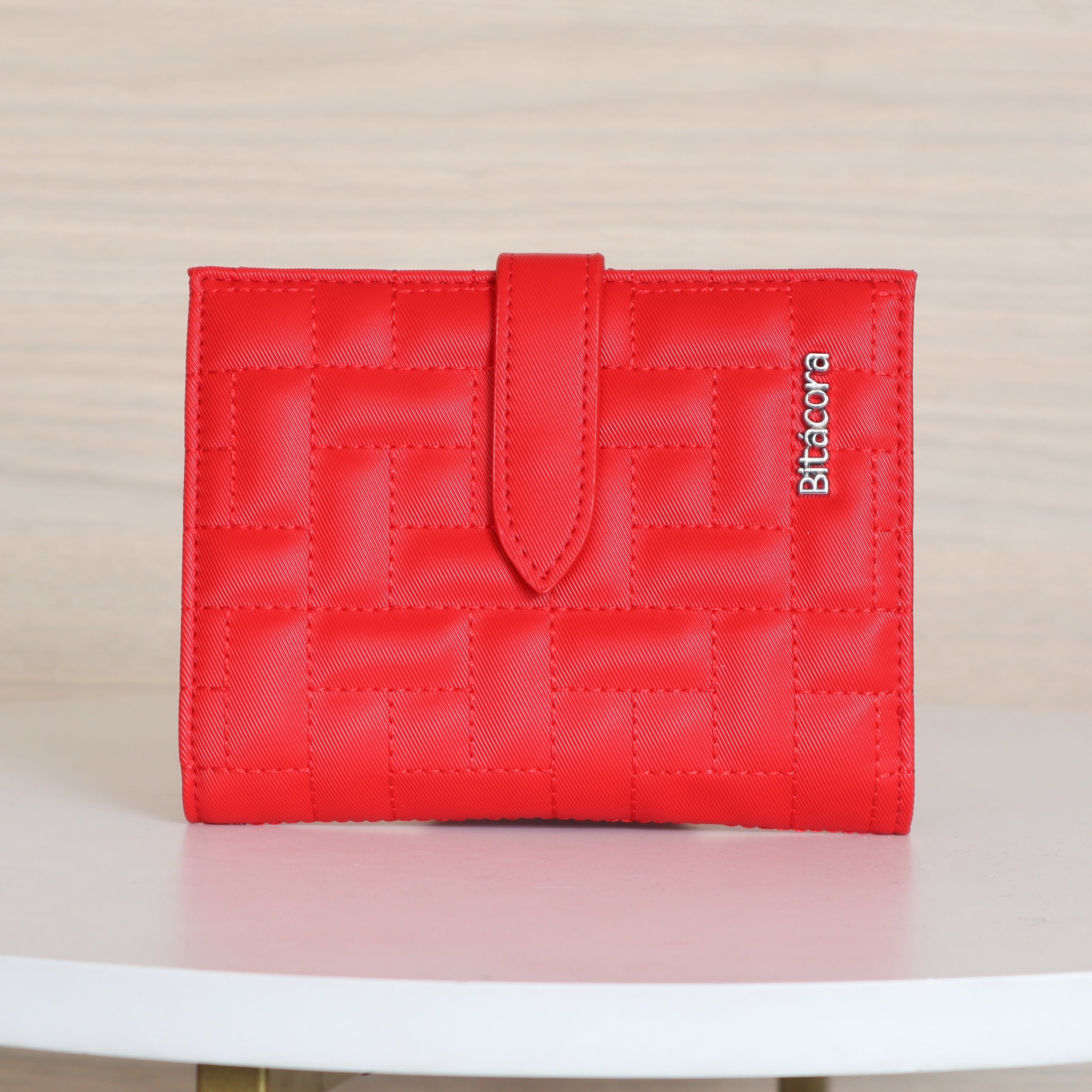 Billetera/ pasaporte rojo para mujer BI-2198