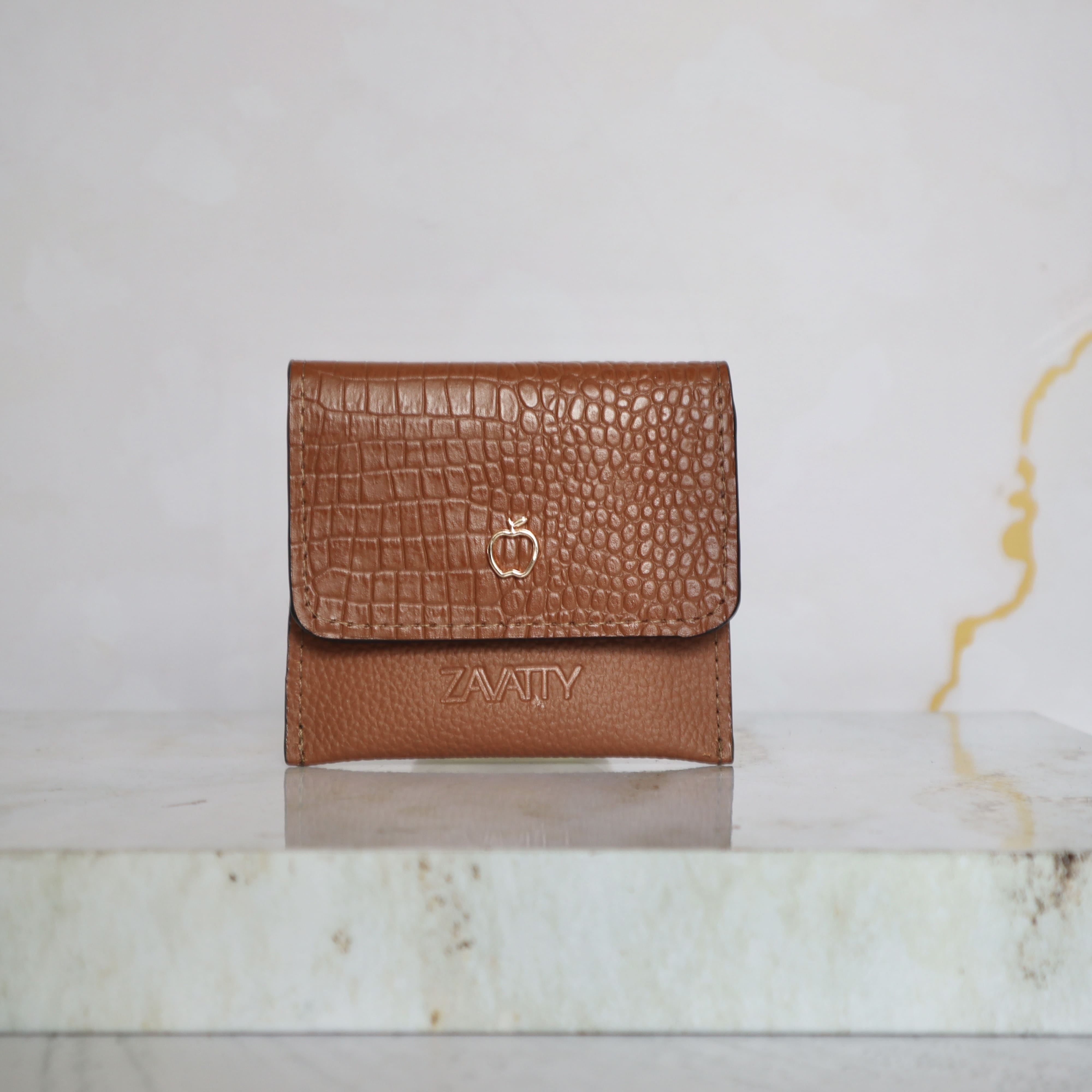 Billetera mediana tabaco para mujer BIT44