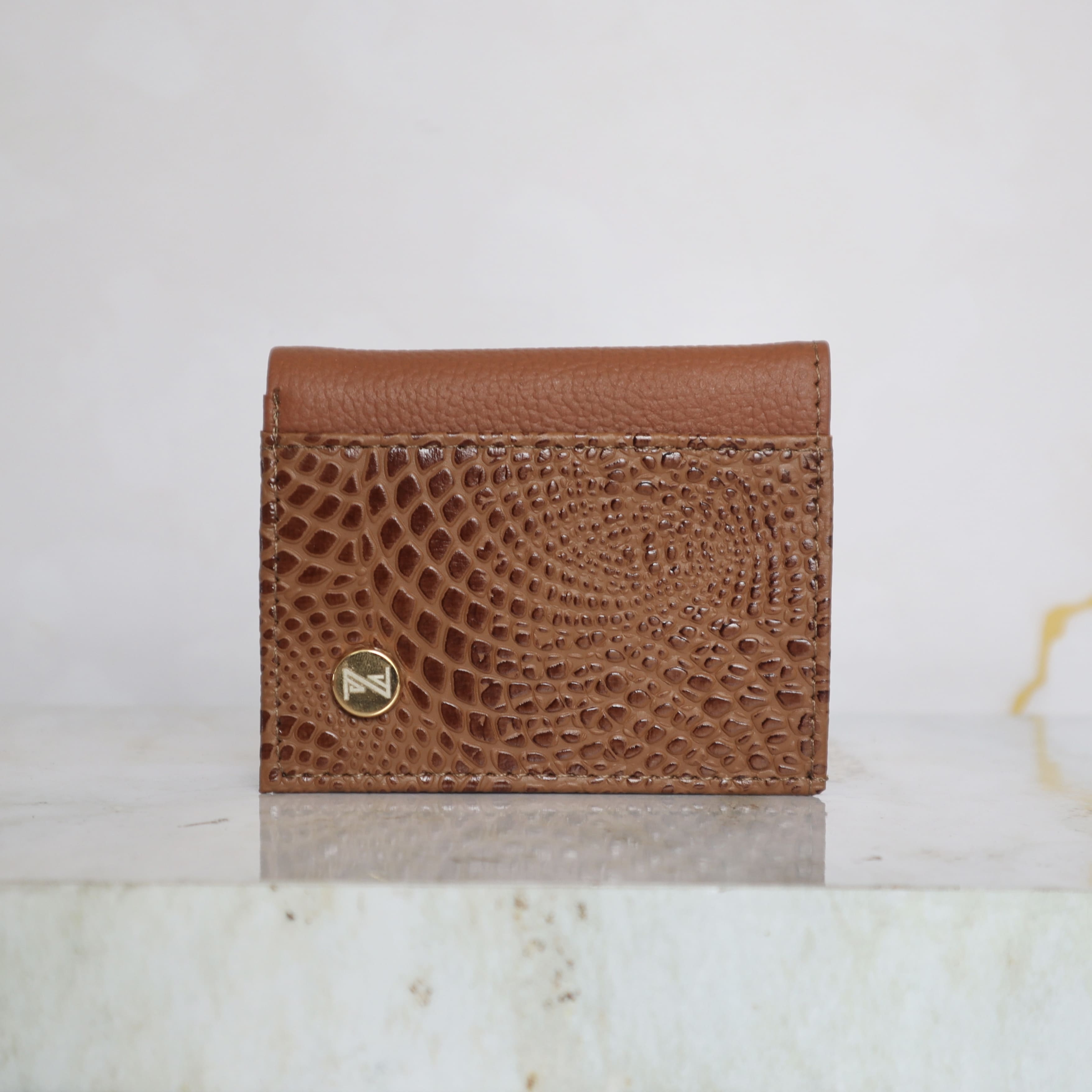 Billetera mediana tabaco para mujer BIT54