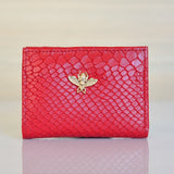 Tarjetero rojo cuero para mujer BIT96