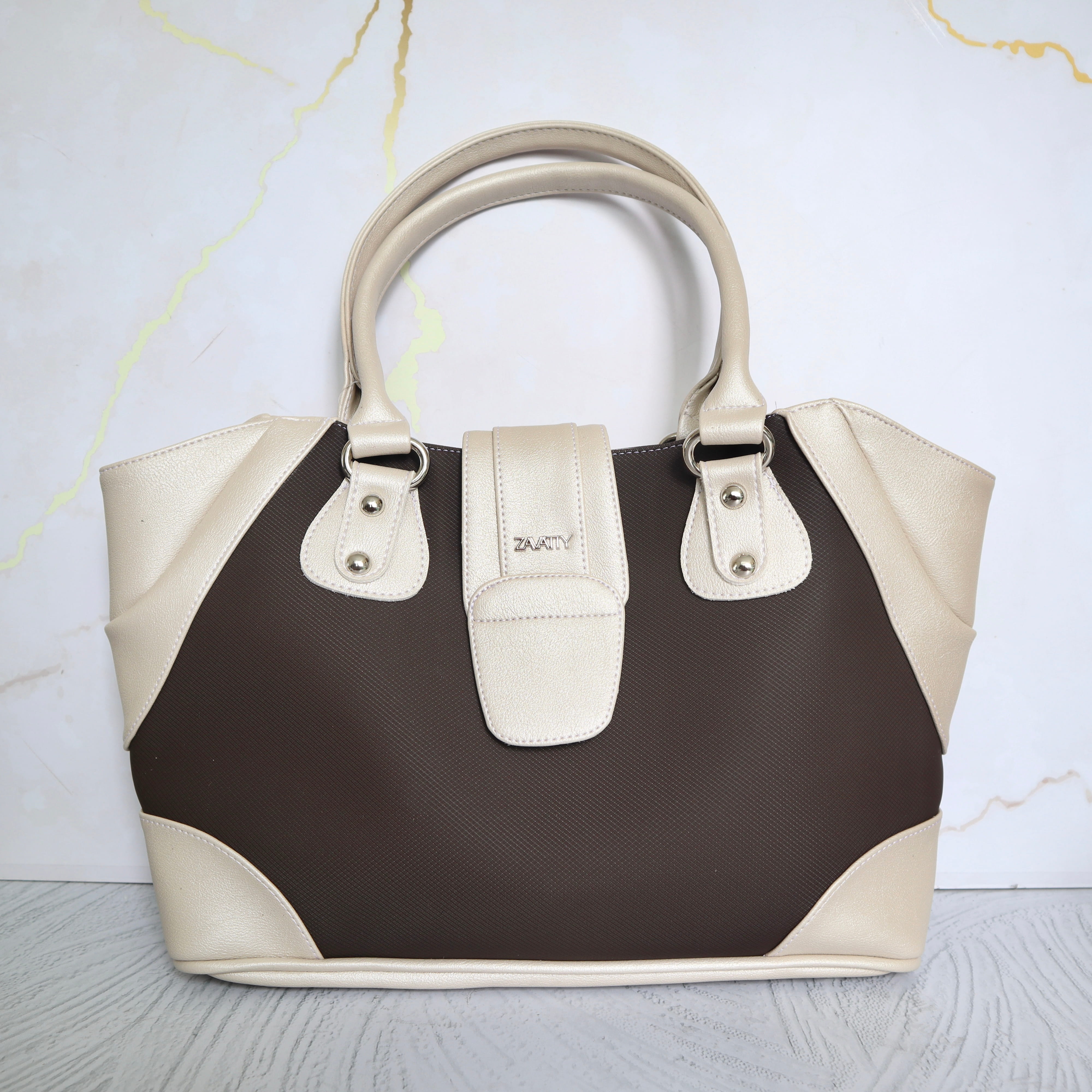 Bolso cafe x champaña para mujer BOL025