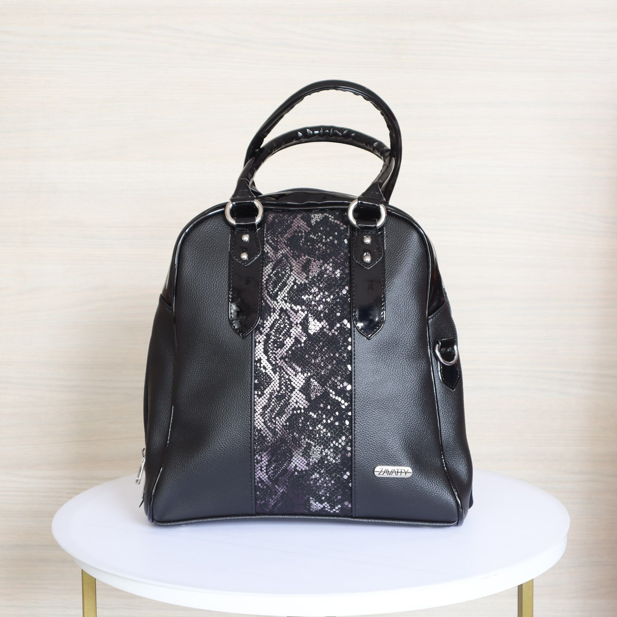 Bolso serpent x negro x charol para mujer BOL584