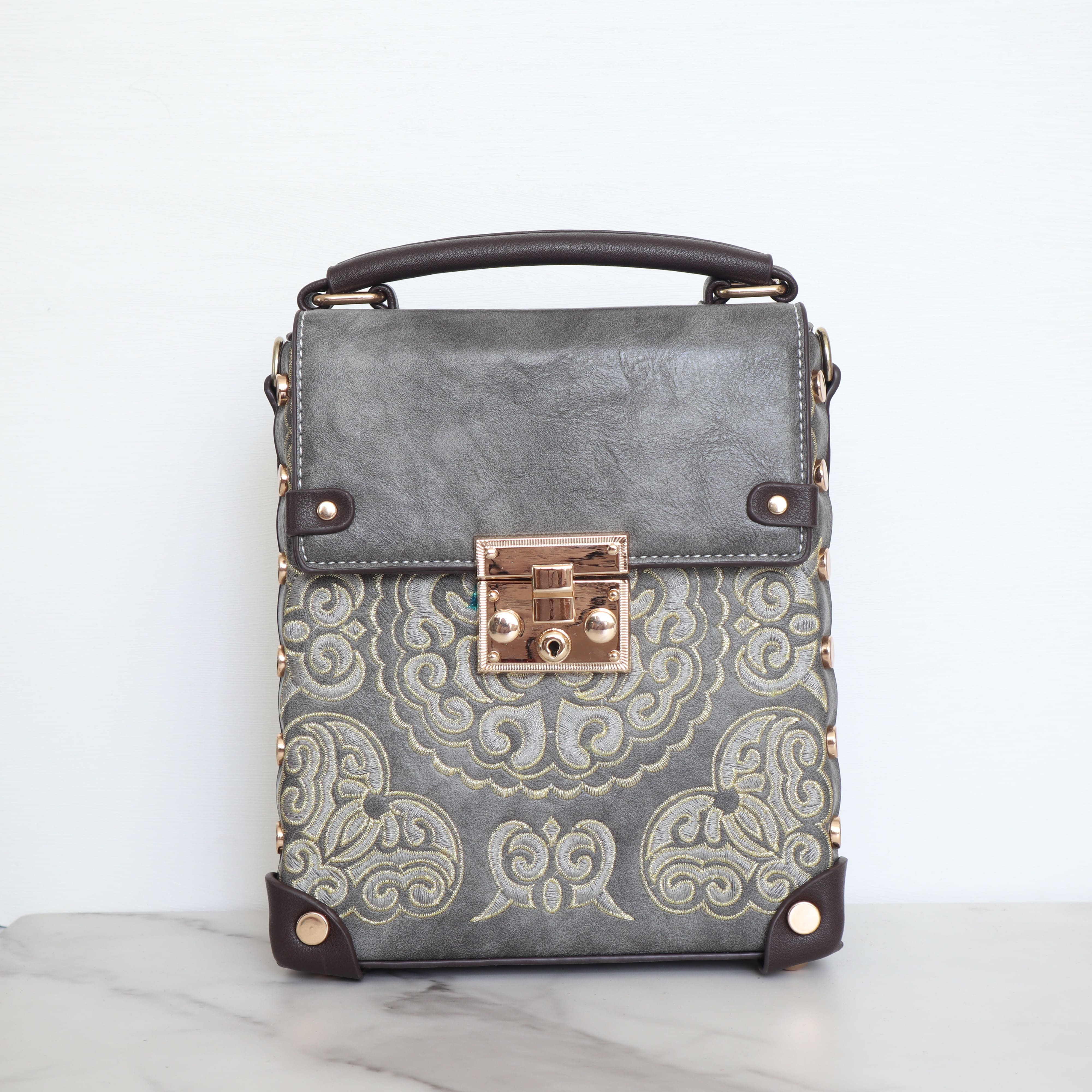 Bolso gris para mujer BOLZ1639