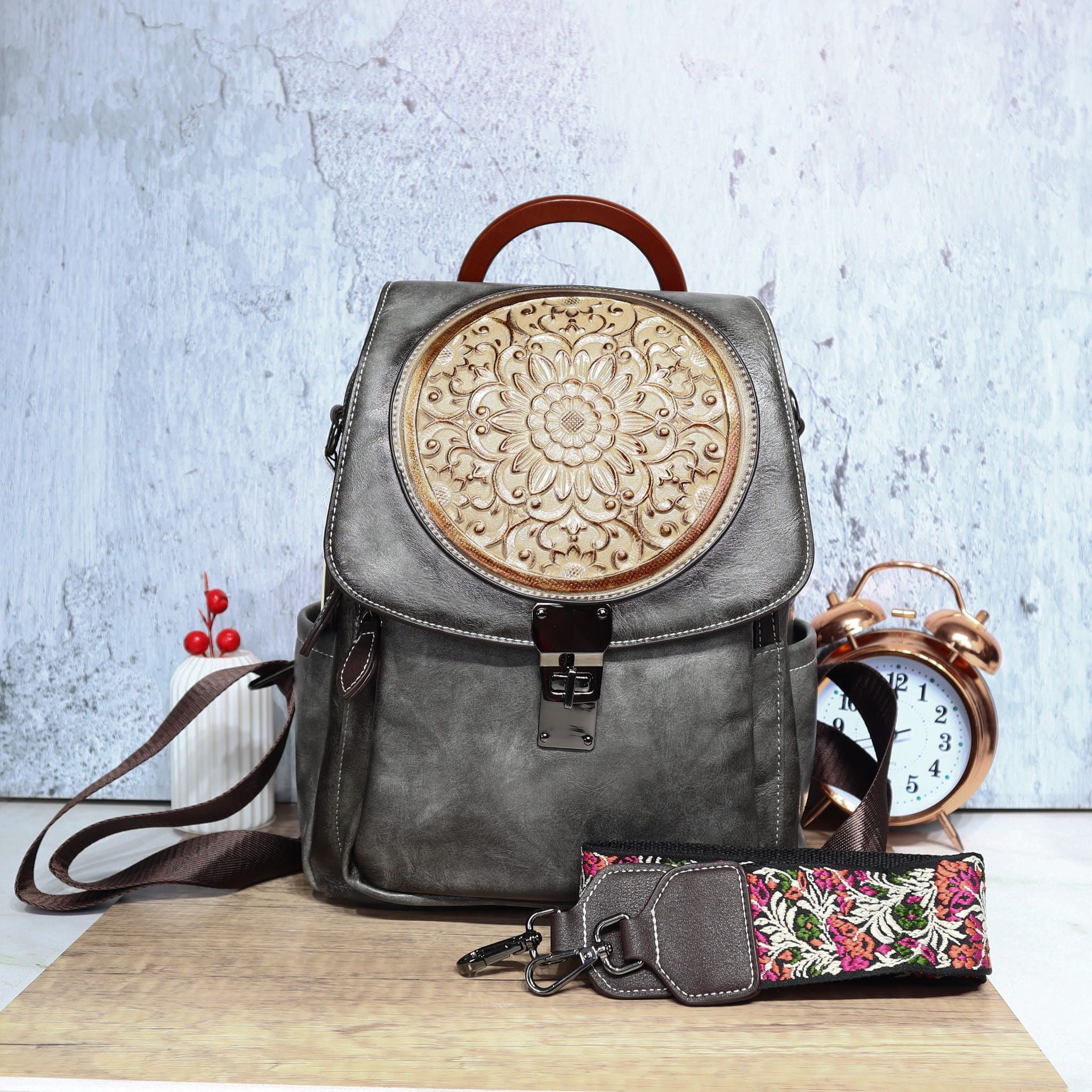 Bolso gris para mujer BOLZ1648