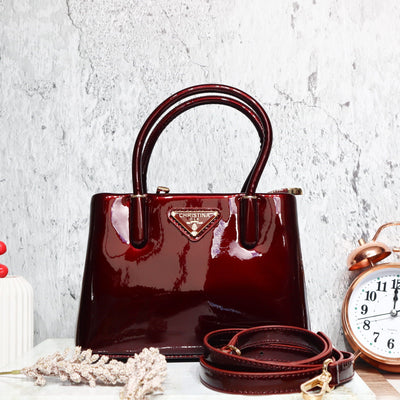 Bolso vinotinto charol para mujer BOLZ7186A
