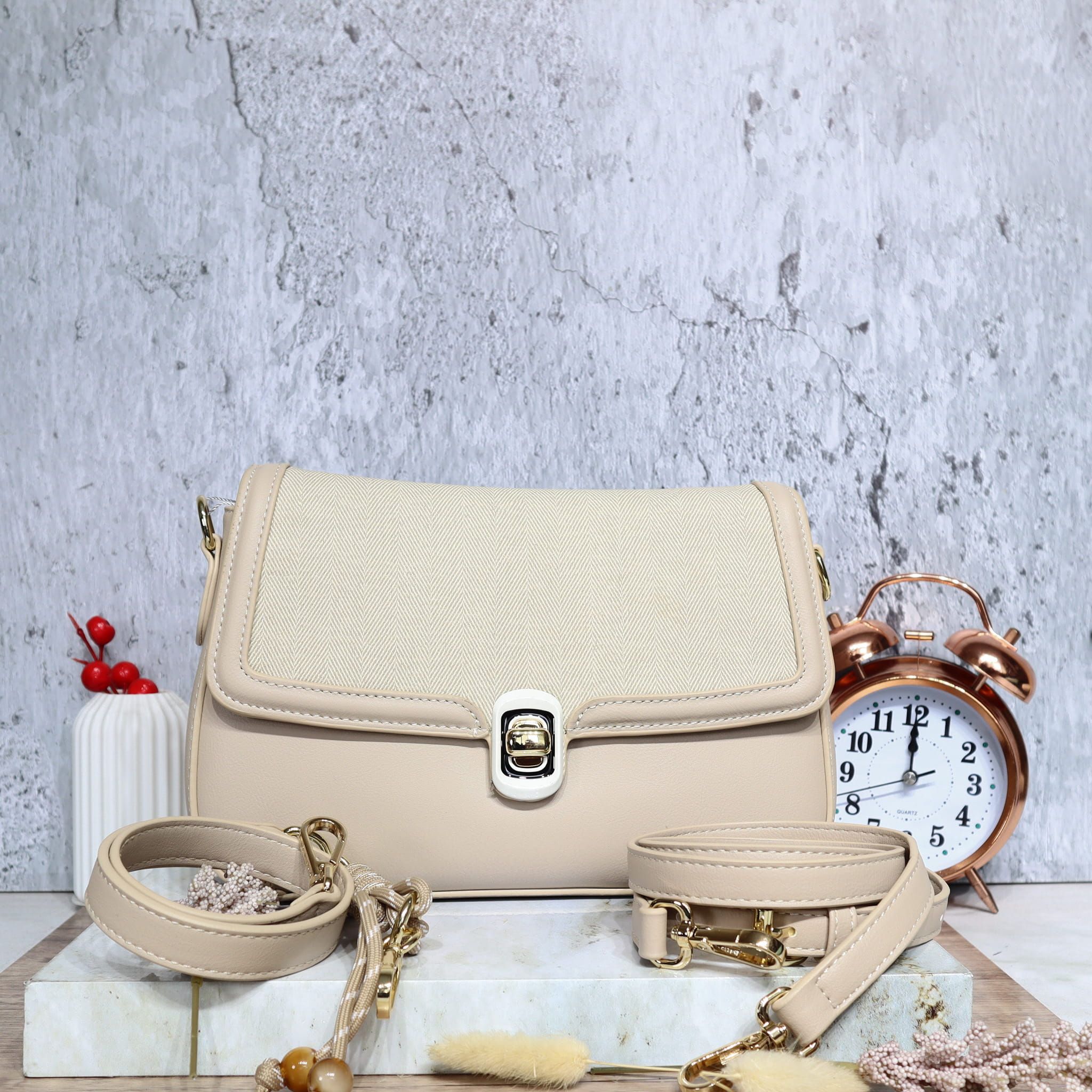 Bolso beige para mujer BOLZ7430