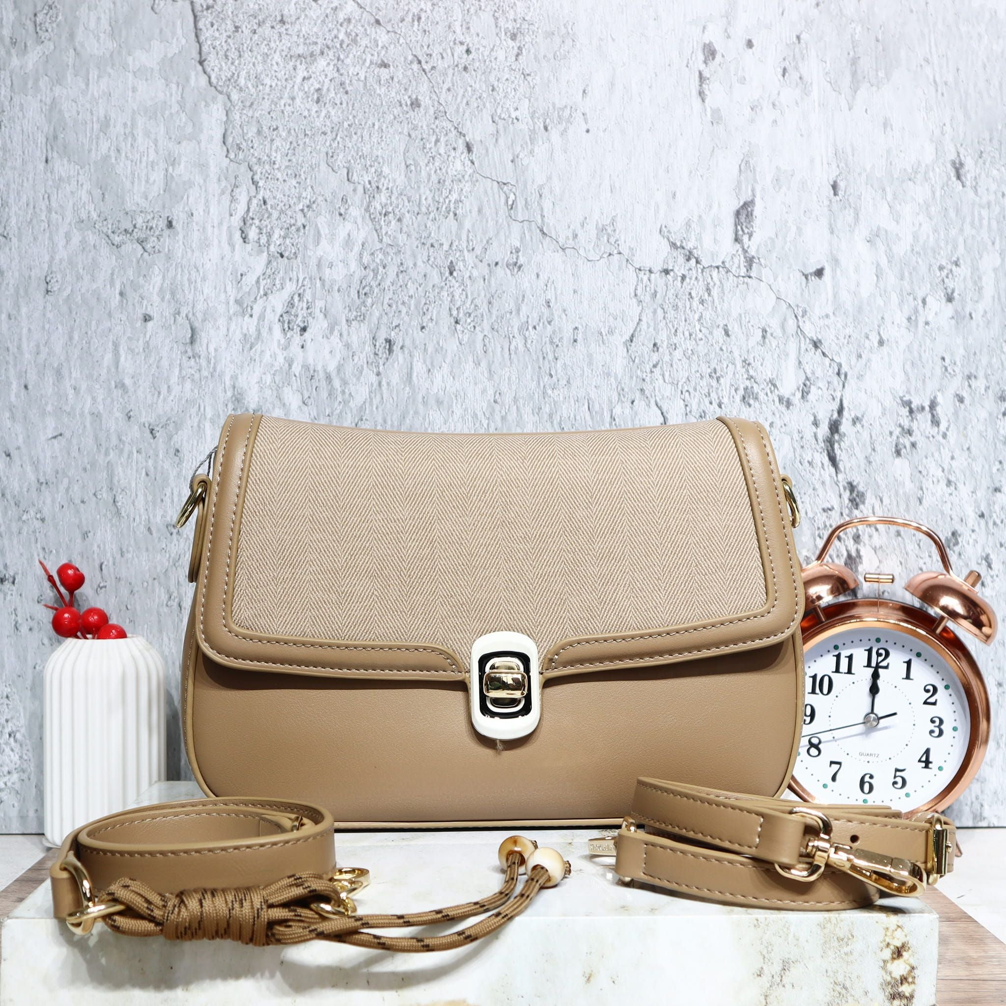Bolso taupe para mujer BOLZ7430