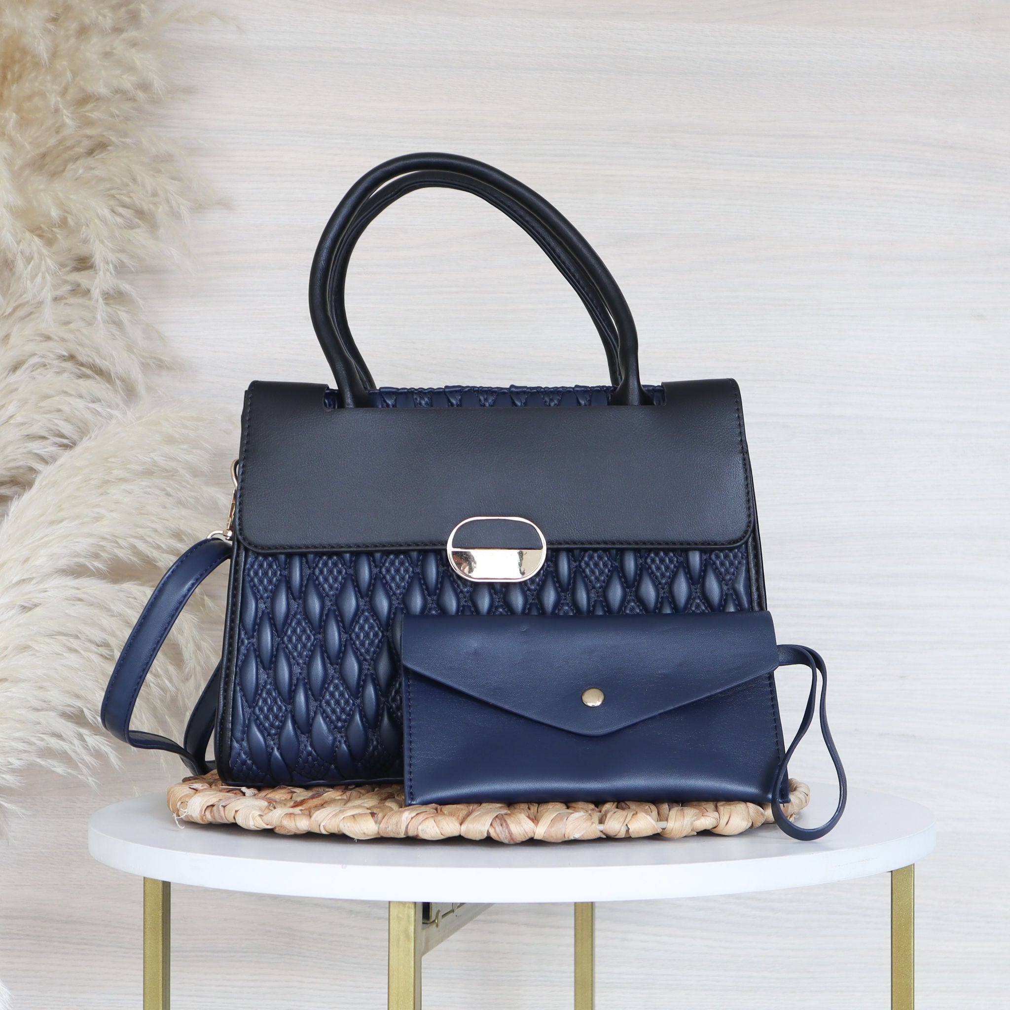 Bolso azul x negro para mujer BOLZ8220